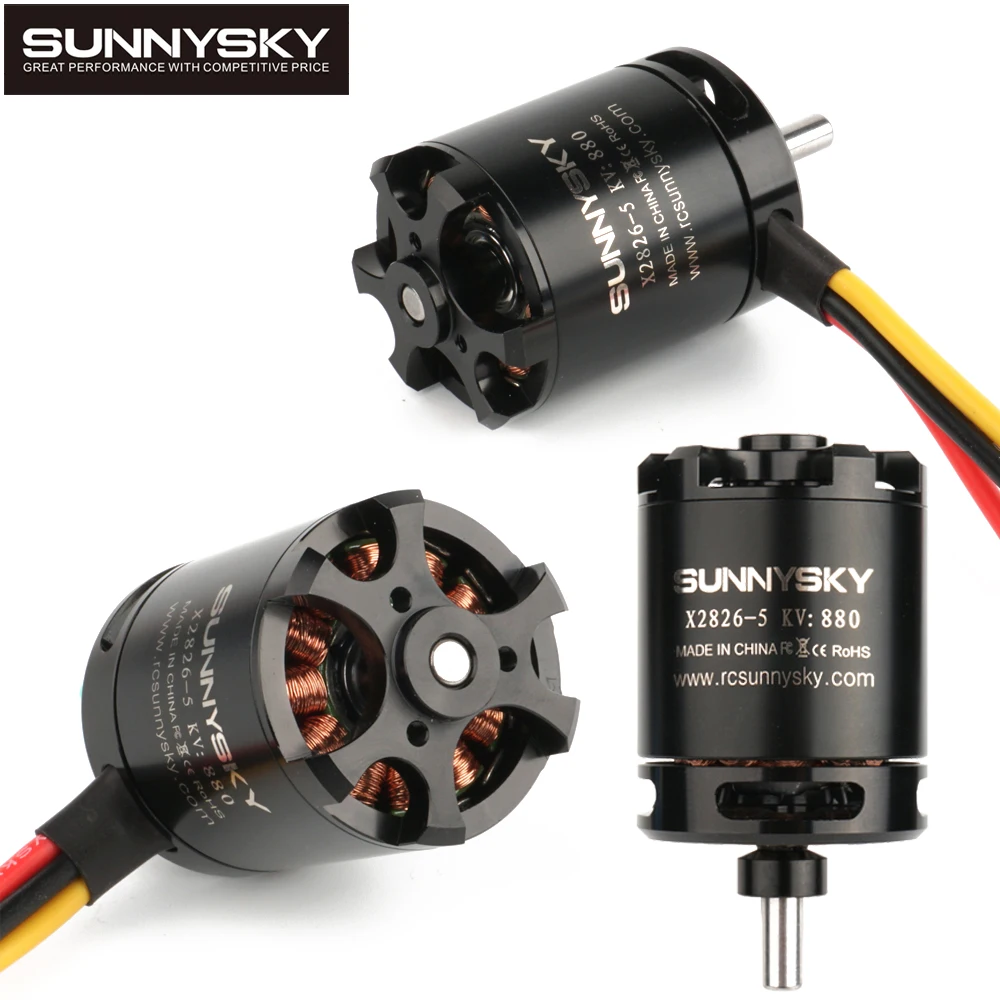

1pcs Original SunnySky X2826 550KV 740KV 880KV 1080KV Outrunner External Rotor Brushless Motor for RC Helicopter