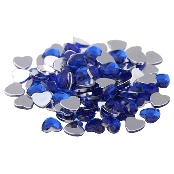 

Craft Art DIY Heart Gems 10mm 2000pcs Shiny Flat Facets Normal colors Acrylic Rhinestone Strass Nail Stickers