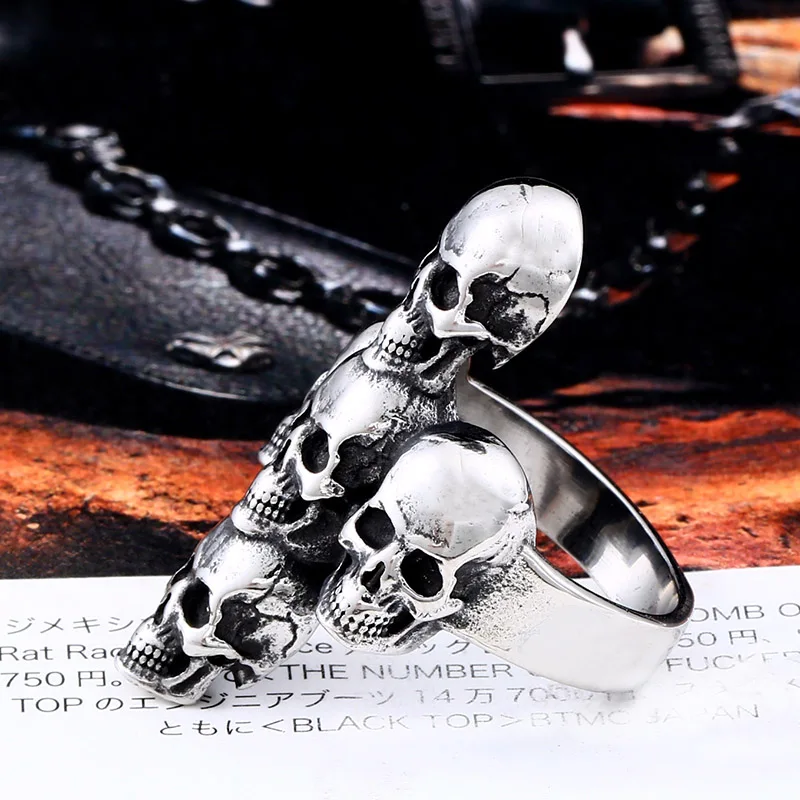 Beier new store 316L Stainless Steel ring Fashion Cross Skull Men's Ring High-quality jewelry LLBR8-558R