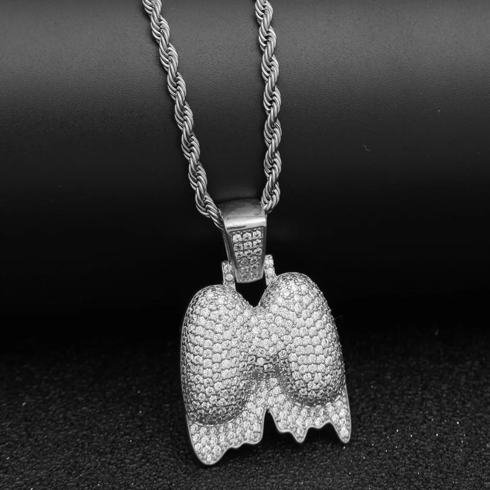 Хип хоп iced out bling Циркон пламя кулон из букв ожерелья Модное Новое ожерелье для мужчин/wo мужские ювелирные изделия Хип-хоп подарки