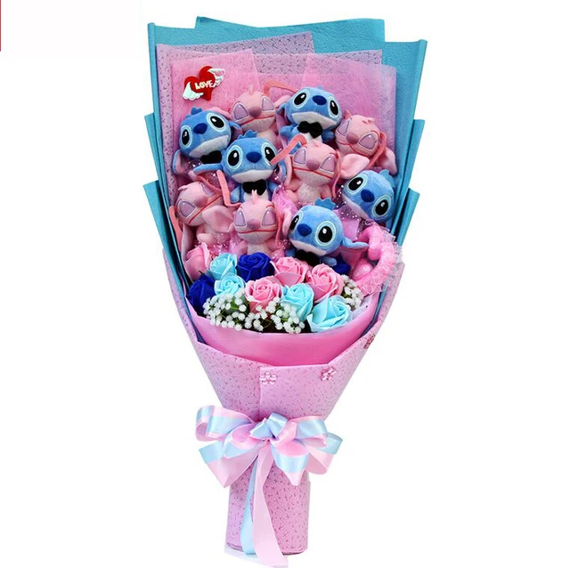 6897 Vente Chaude Bande Dessinée Douce Point De Festivals Cadeau Bouquet Wélégant Simulation Savon De Fleurs Pour La Saint Valentin