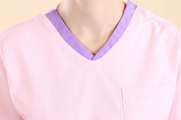 Новое поступление розовый цвет Для женщин медицинские Равномерное Скраб стоматологическая клиника салон красоты рабочей одежды Для