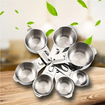 

7 pieces Baking Cup Measuring Spoon / 240ml Kitchen Gadget with Scale Spoon