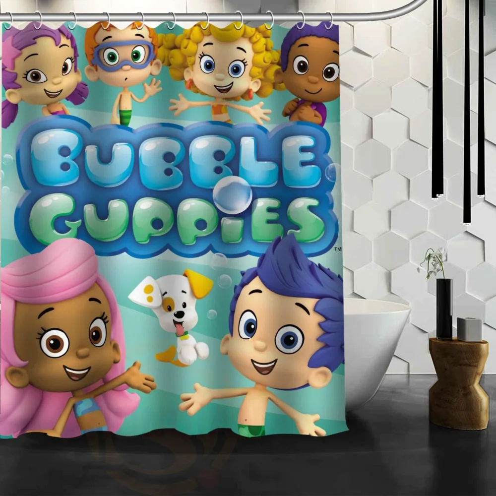 New Home Decor bubble guppies shower curtain Bathroom polyester fabric Curtains-in Shower ...