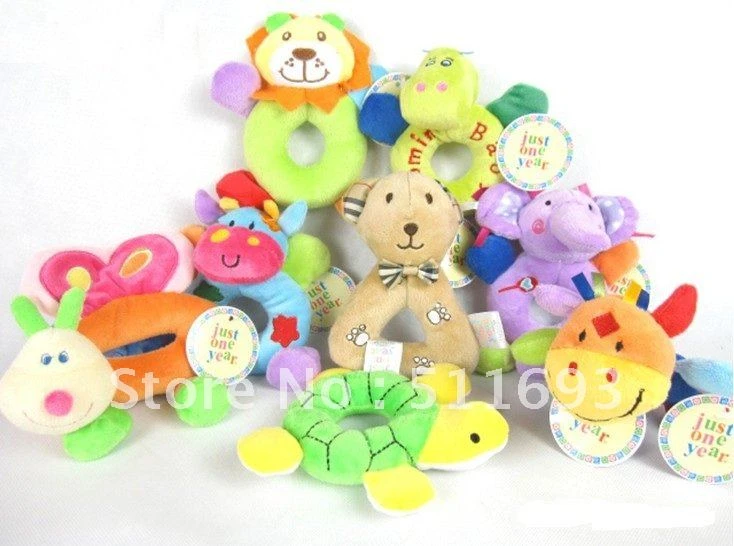 Free shipping Baby Soft Hand Rattles 