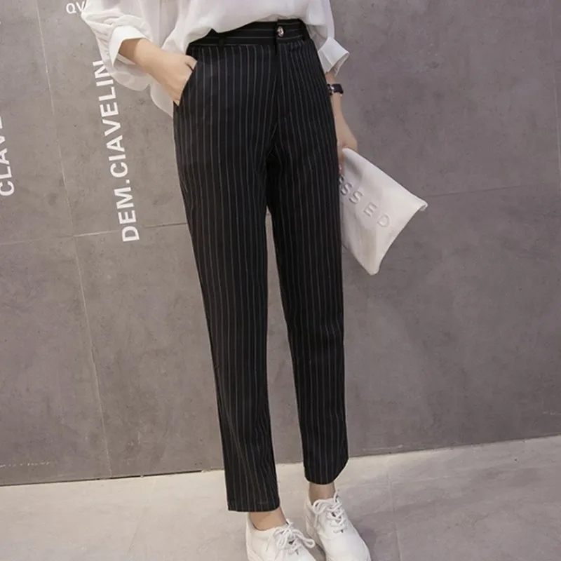 formal striped trousers womens