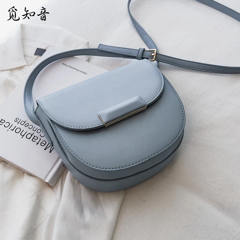 

Mini Saddle Bag 2019 Summer Fashion New High Quality Pu Leather Women's Designer Handbag Simple Shoulder Messenger Bag Travel