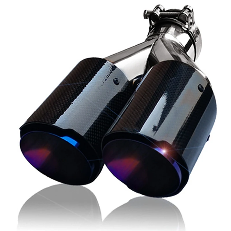 

Car Exhaust Pipe Carbon Dual End Tips for Bmw Benz Audi Exhaust Dual Muffler Pipes Tail Tips