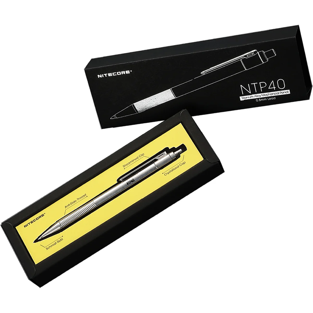 

NITECORE Titanium Alloy Mechanical Pencil NTP40 Self-defense Titanium Alloy Writing Cartooning Exceptional Sketch Free Shipping
