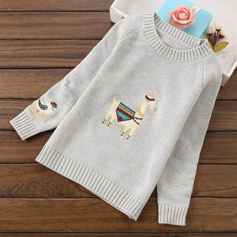 Кардиган для маленьких девочек; коллекция года; свитер с милым котом; сезон зима-весна; вязаный свитер с длинными рукавами для маленьких девочек; модный свитер для детей 4 лет - Цвет: Grey
