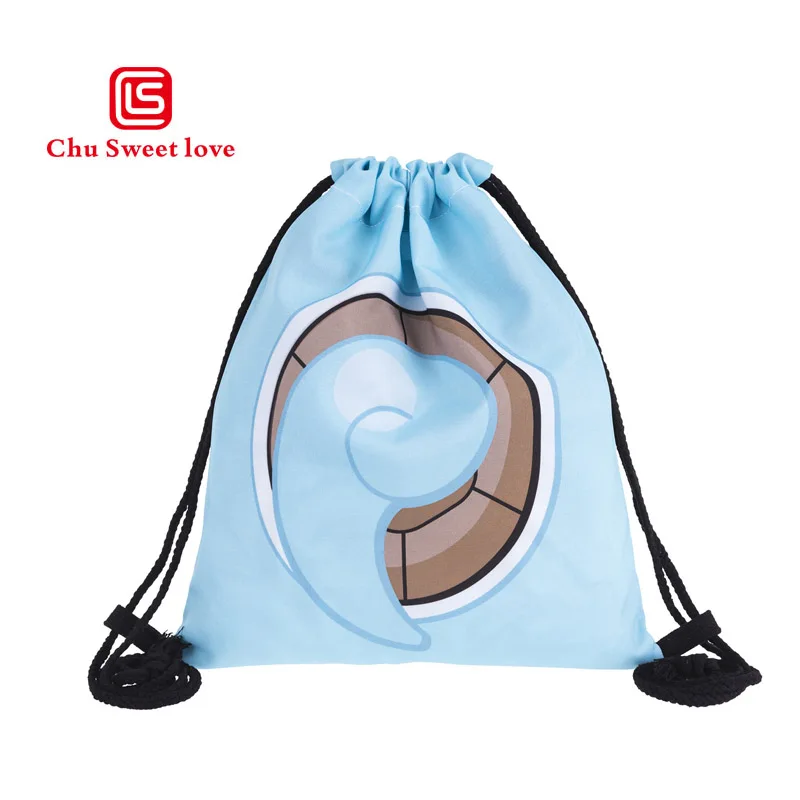Fashion Drawstring Bag 3D Printing Mochila Feminina Drawstring Backpack Women Daily Casual Cartoon Girl s Canvas