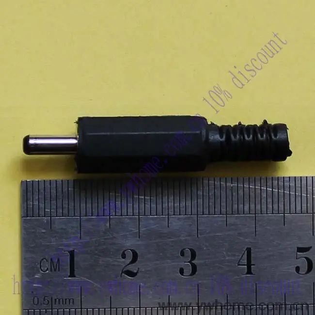 Новый 100 шт. 3.5 мм x 1.0 мм DC Мощность кабель штекер разъем адаптера пластик черный