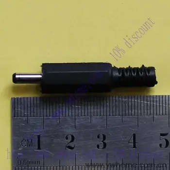 

New 100 pcs 3.5mm x 1.0mm DC Power cable Male Plug Connector Adapter Plastic black