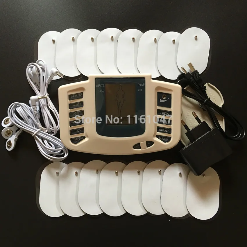 

New JR309 Health Care Electrical Muscle Stimulator Massager Tens Acupuncture Therapy Machine Slimming Body Massager 16pcs pads