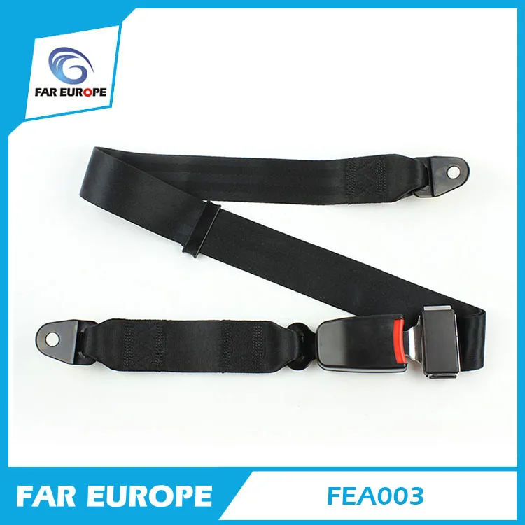 Simple 2 point Adjustable Car Seatbelt Safety Seat Belt Black Car