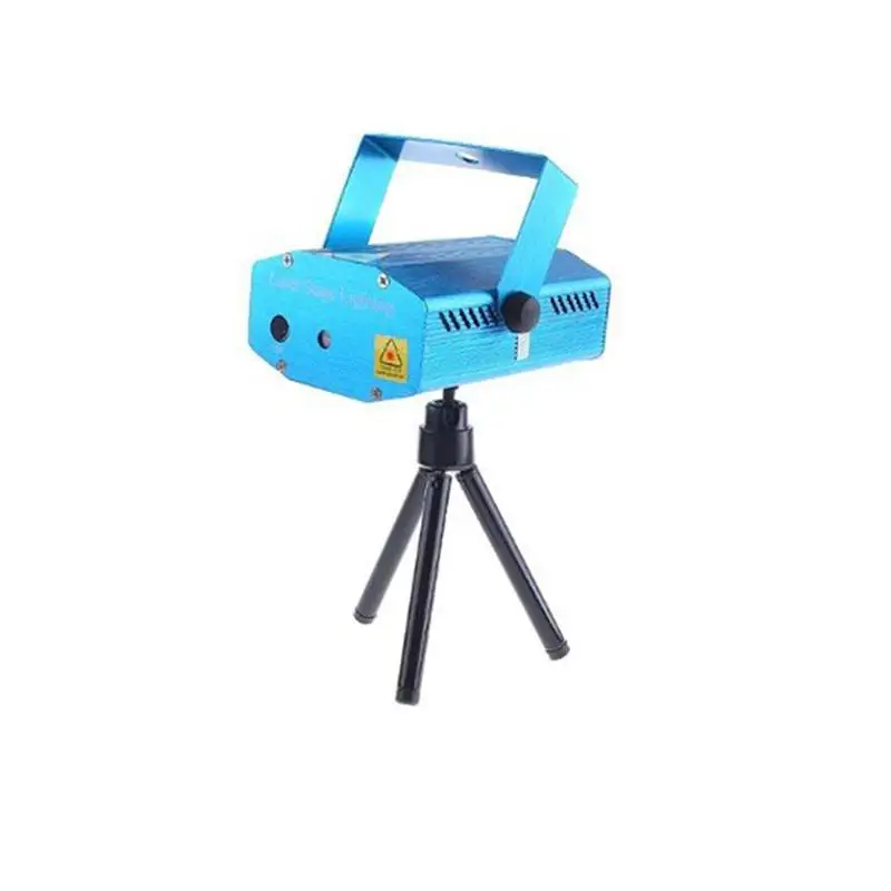 

Portable Red & Green Mini 4 In 1 Pointer Projector Laser Stage Light DJ Disco For Party Show KTV Decoration With Tripod (Blue)