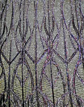 

nice looking feather embroidery tulle mesh lace fabric Cyndi-10.2559 with good quality for party dress