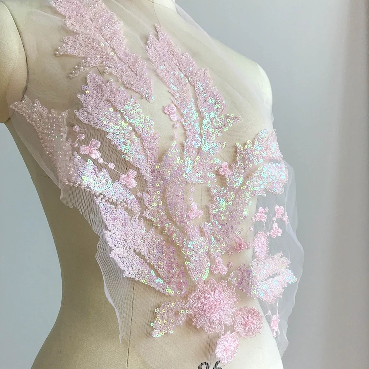 Бусины листья блестки кружевные гранты аппликация платье на свадьбу детская