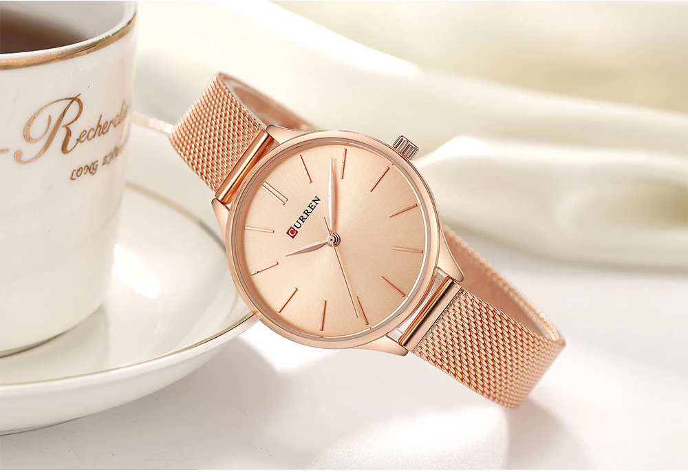 CURREN Top Brand Women Watches Dial Ladies Japanese Luxury Quartz Wristwatch Waterproof Full Steel Girl Clock Gift Reloj Mujer
