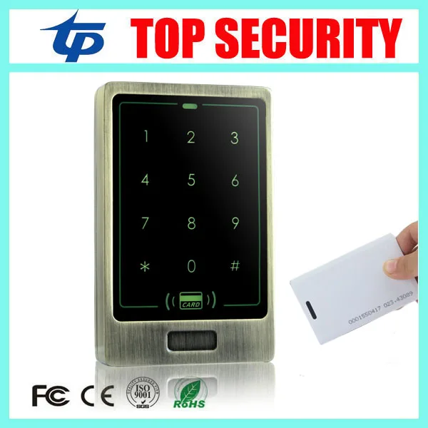 

Standalone Door Access Controller 8000 Users Touch Keypad Surface Waterproof 125KHZ RFID Card Access Control System Card Reader