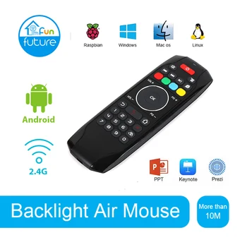 

G7 2.4G Wireless Backlit Air Mouse with Keyboard 6-Axis Gyro Smart Remote Control For X96 max T9 Android TV Box