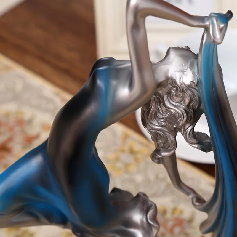 Vintage Resin Dancing girl Ornament Figurines Miniatures Person Statues For Home Hotel KTV office Background Wedding Decoration3