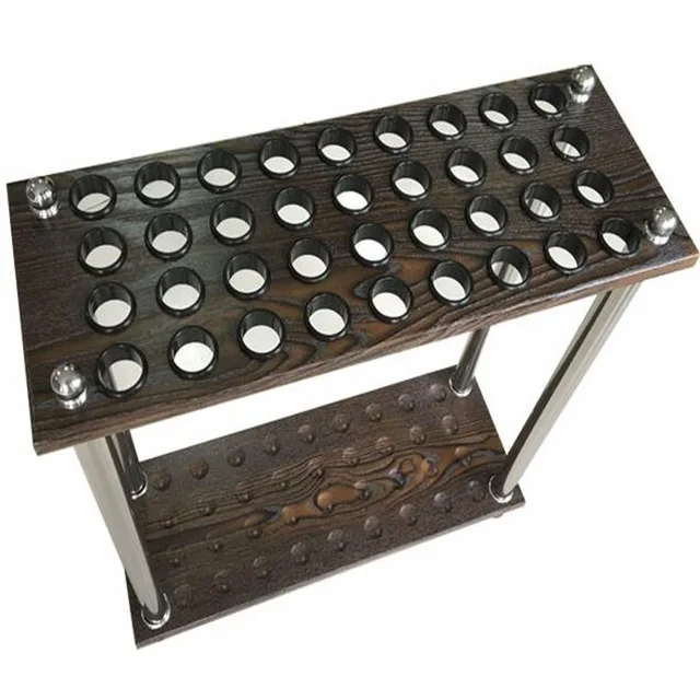 60*24*53CM 36 Holes Vertical Billiard Rack Wood Billiard Cue Rackin