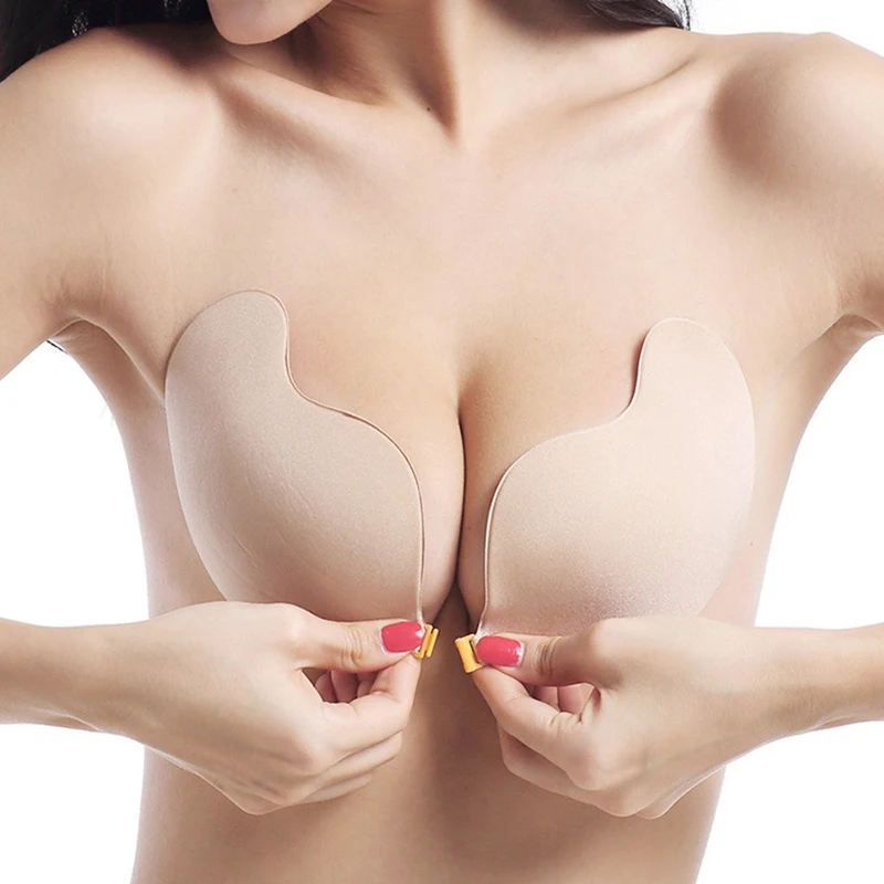 

Sexy Strapless Push Up Invisible Bra Adhesive Backless Bra Bralette Crop Top Silicone Lift Up Bra Nipple Cover Breast Tape