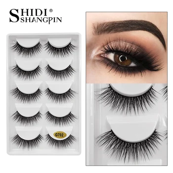 

5pairs eyelashes makeup false eyelashes natural lash fluffy dramatic mink lashes eyelash extension make up maquiagem faux cilis