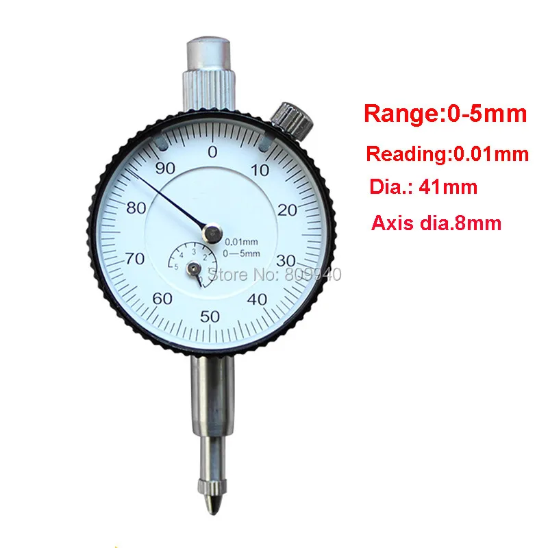 

0-5mm index dial indicator with ear cover 5mm Mechanical dial gauge with small diameter 41mm