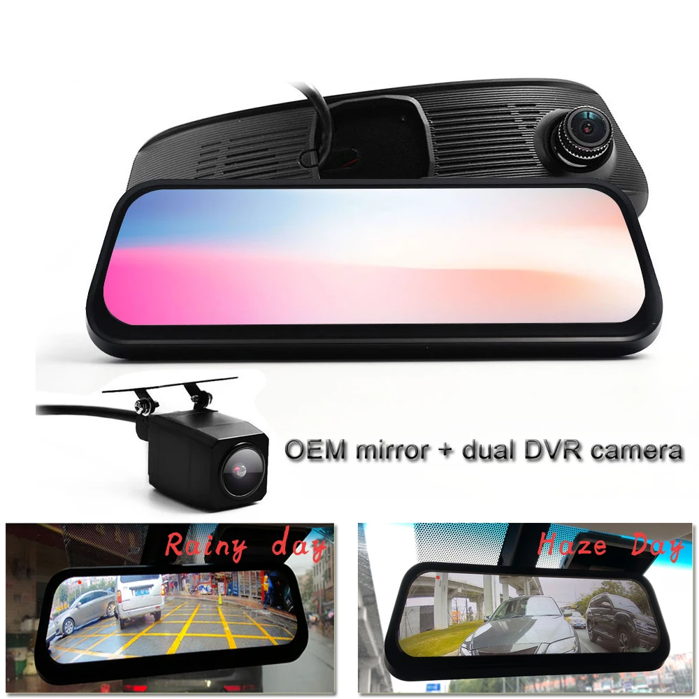 

8.5 inch Screen OEM Dash Cam DVR Car Dual Lens Entirely Screen OEM Rearview Mirror Camera Camera Gesture Control 1080P