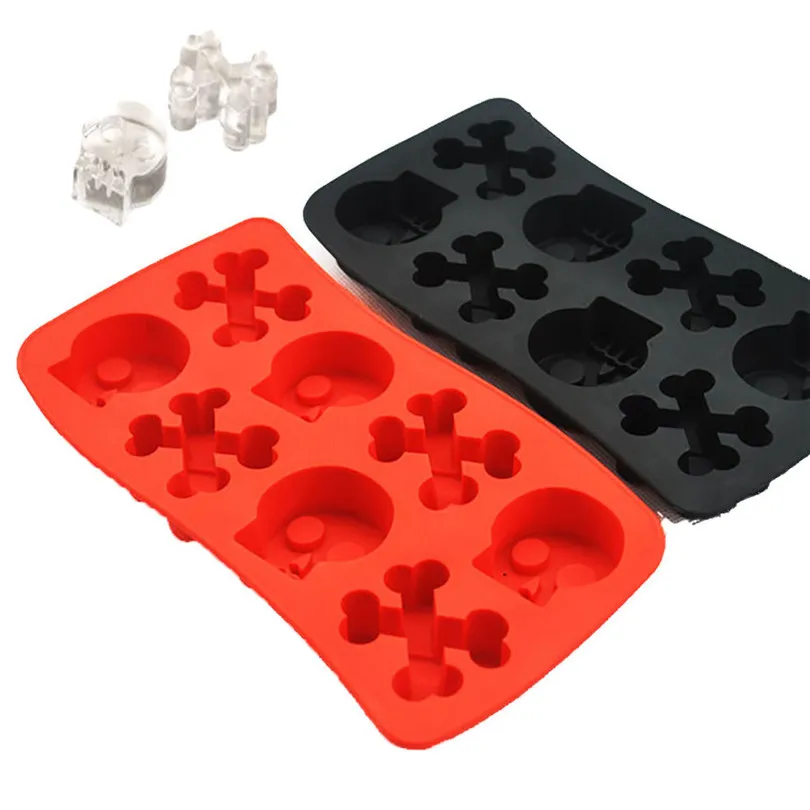 

1pcs Skull ice lattice ice box ice mold tray food-grade silicone material creative summer tools Freeze Ice Cube Tray 2019
