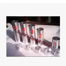 100 шт стоматологический лабораторный алюминиевый картридж с губами для стоматологического гибкого акрилового протезирования-5 Длина