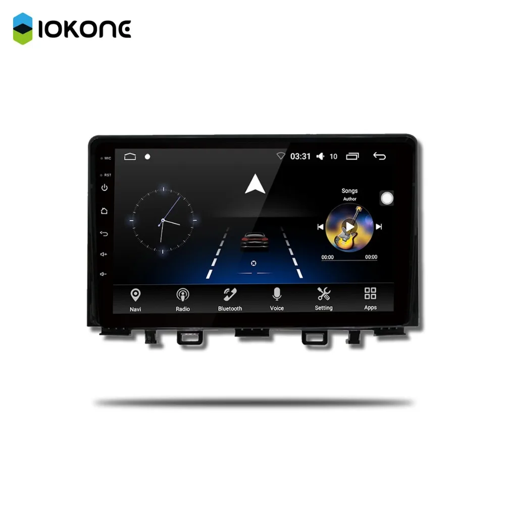 IOKONE 2 Дин DVD мультимедийный плеер Android 7 1/дюймов 8 9 дюймов экран IPS 2.5D Стерео gps Core