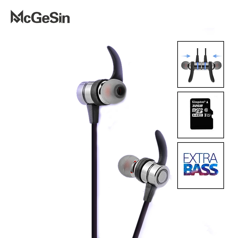 

McGeSin Bluetooth Earphone Sports Headphone Music Earbuds Running Headset For Smart Phone