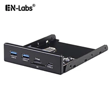 En-Labs USB 3.0 SD/Micro SD/TF 3,5 "Interne Kartenleser w/USB 3.1 Gen 1 typ C + 2 x USB 3.0 Port Hub Front Panel