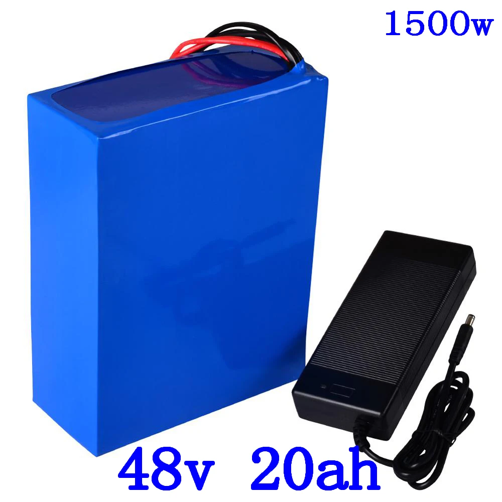 Top 1000W 1500W 2000W 48V Lithium-ion Battery Pack 48V 20AH Scooter battery 48V 22ah ebike Battery with 50A BMS and 54.6V 5A charger 0