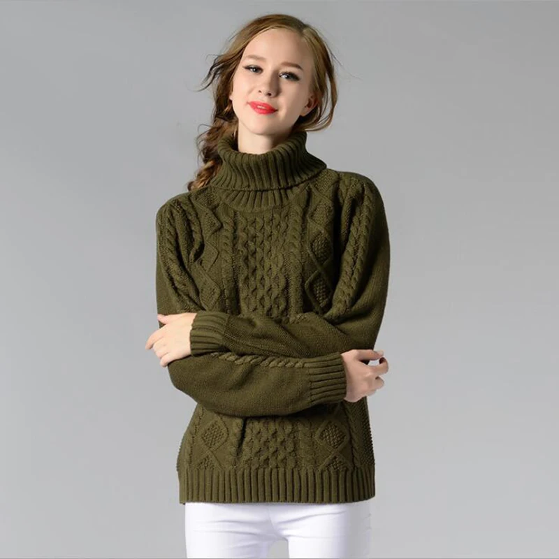 Women Sweaters Pullovers Turtleneck Long Sleeve Sweater Dress 2017 Summer Knitting Women s White Warm Sweater