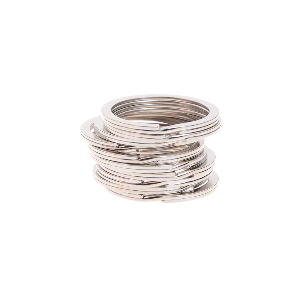 10PCs Silver Tone Split Rings Key Rings 1.5x25mm Findings On salling