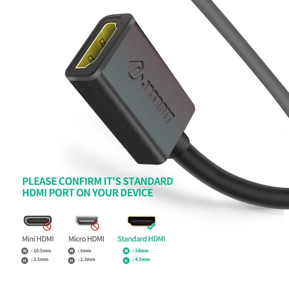 HDMI الذكور إلى الإناث تمديد كابل 2.0 v 4 K HDMI موسع للكمبيوتر/التلفزيون/العارض/مراقب HD الصوت والفيديو 25 سنتيمتر 1 M HDMI الذكور إلى الإناث تمديد كابل 2.0 v 4 K HDMI موسع للكمبيوتر/التلفزيون/العارض/مراقب HD الصوت والفيديو 25 سنتيمتر 1 M