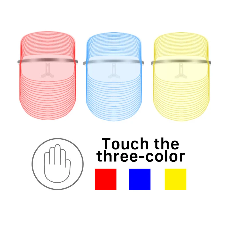 

LED Touch Beauty Mask Photon Color Light Skin Rejuvenation USB Home Portable Face Mask