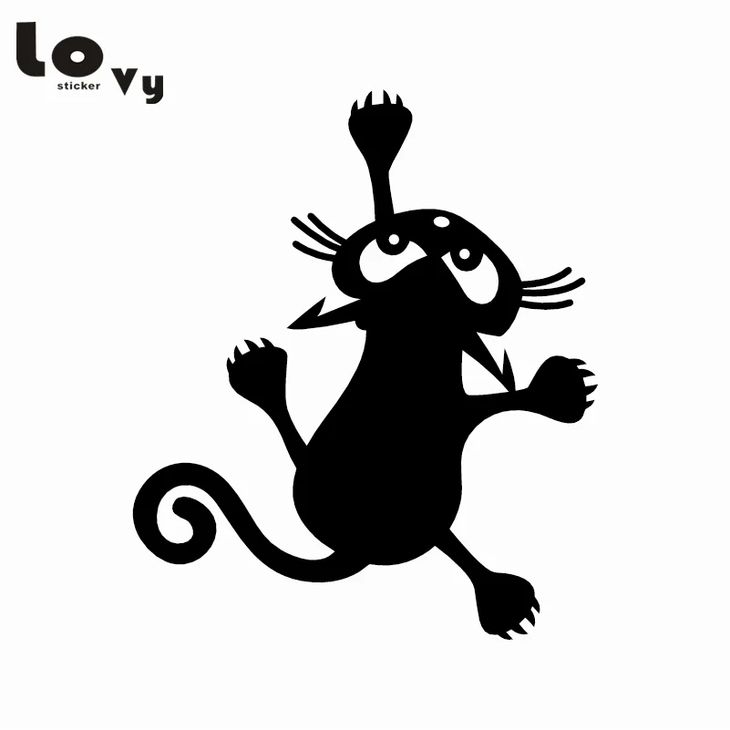 

Funny Cat Climbing Wall Sticker Animal Vinyl Wall Decal for Kids Room Bedroom Home Decor