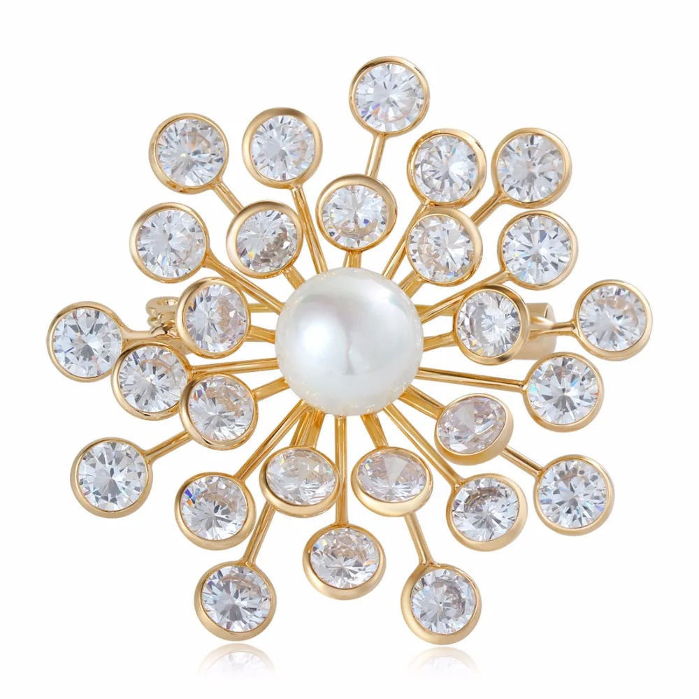 New Cubic Zirconia Women Brooch Pins Garment Accessories Simulated