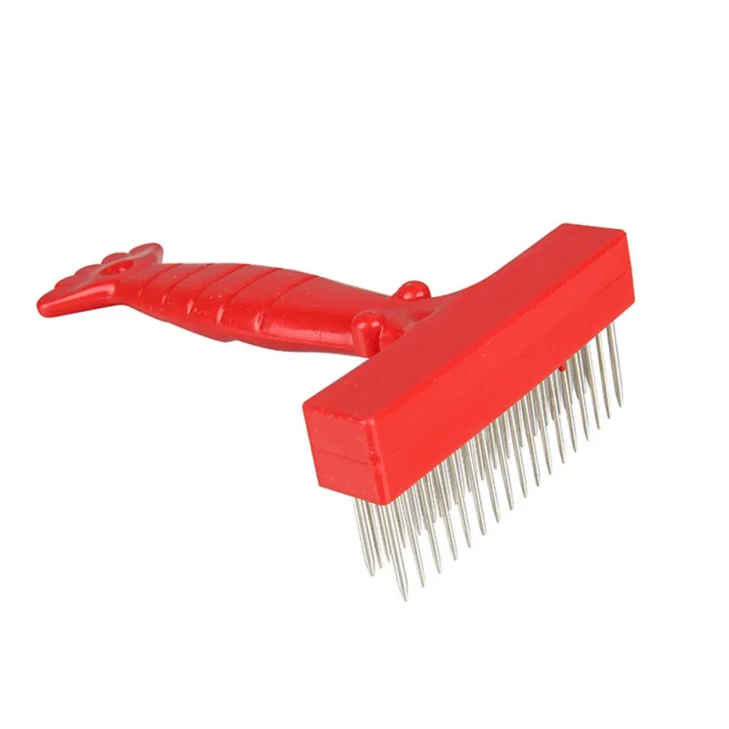 Double Rows Rake Pet Dog Brush Safe Easy Tangles Removing Cats and Dogs