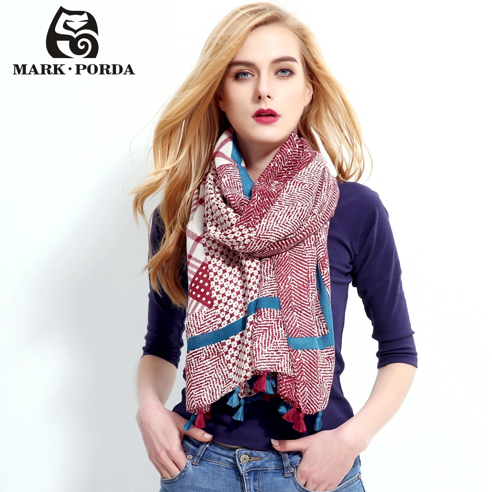 MARKPORDA Fashion Cotton Scarf Women Bohemia Shawl Scarf Luxury Brand