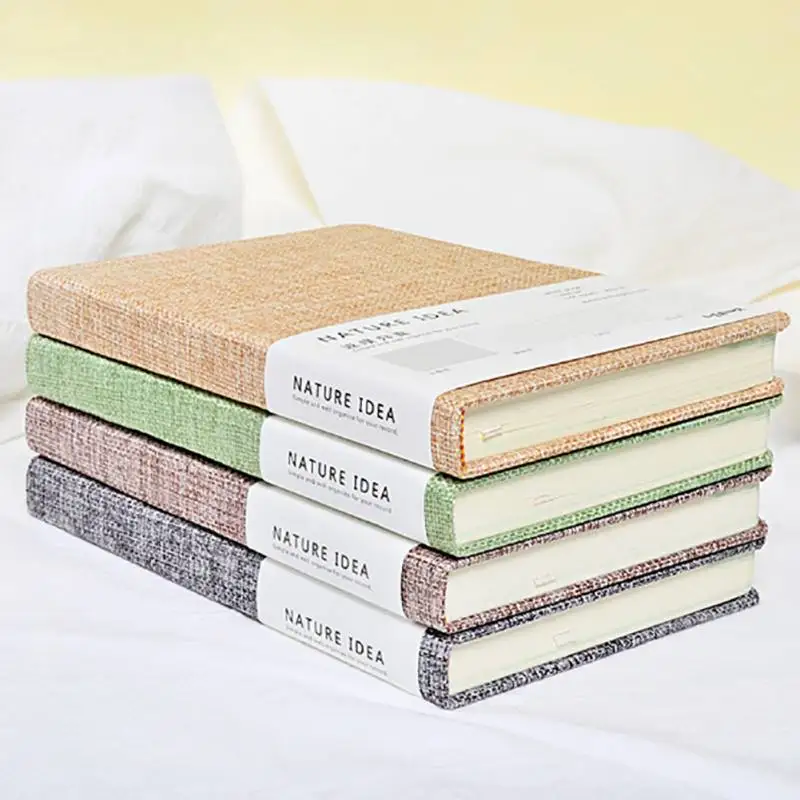 

A6 Cloth Notebook Hardcover Notebook Notepad Simple Texture Fabric Cover Hand Book 14.5*10.8*2cm Office & School Supplies