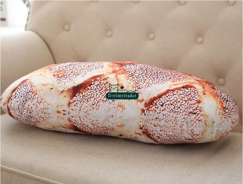 Dorimytrader 80cm Vivid Simulated Cartoon Bread Plush Pillow Cushion 31'' Cute Soft Stuffed  Bread Toy Doll Kids Gift DY60251 (7)