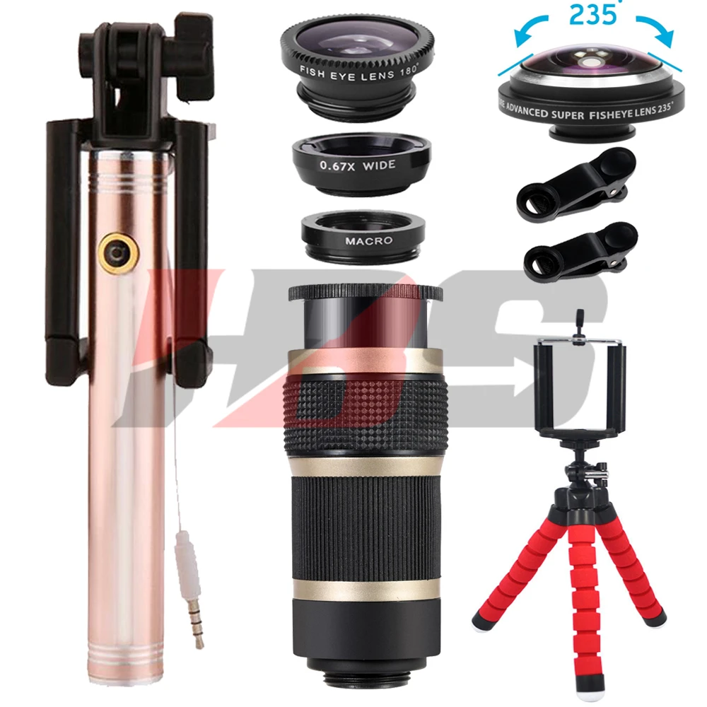 Fisheye Lentes Camera lens Kit 235 degrees 8X Telephoto Zoom Fisheye