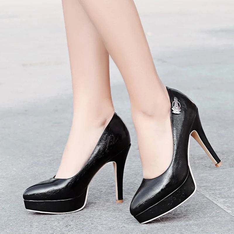 

Karinluna 2019 dropship big size 46 sexy women shoes pumps stiletto fashion 11cm high heels woman party wedding shoes