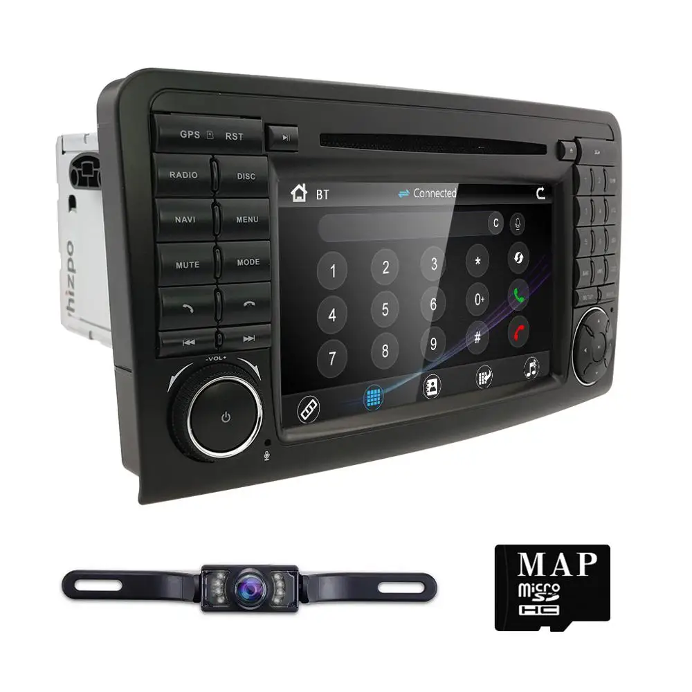 Top 7 Inch 2 Din Car DVD radio For Mercedes Benz GL ML CLASS W164 ML350 SD IPOD USB Steel wheel control RDS DVR Free Camera Map card 1